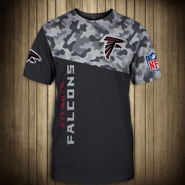 nfl Atlanta Falcons Military Short Sleeve O Neck football T Shirt 3D custom fan