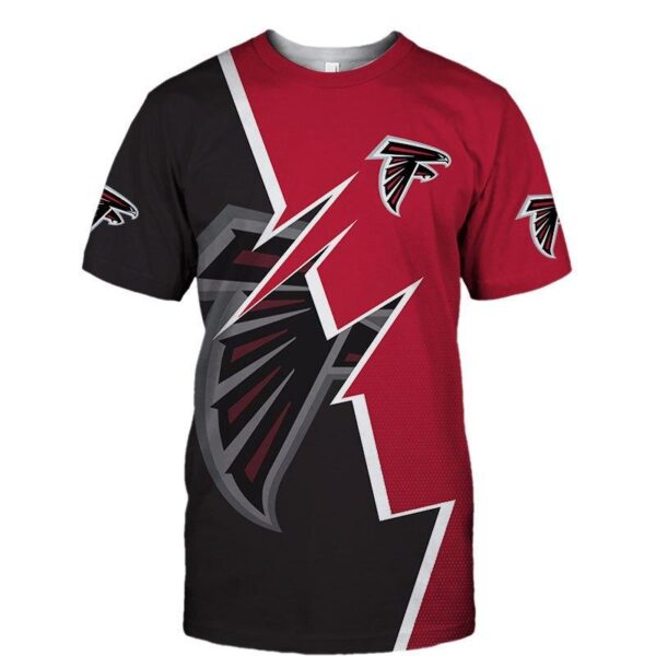 nfl Atlanta Falcons Zigzag graphic Summer football 3d T shirt custom fan
