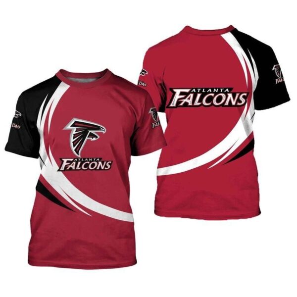nfl Atlanta Falcons curve Style football 3d T shirt custom fan