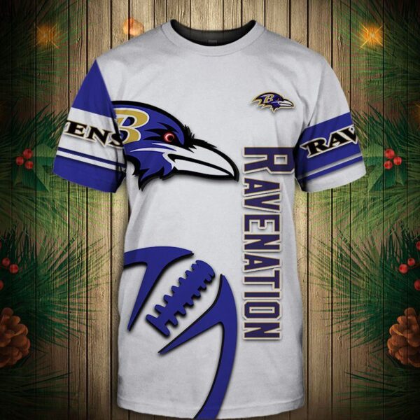 nfl Baltimore Ravens Graphic balls football 3d T shirt custom fan