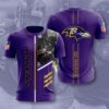 nfl Baltimore Ravens Performance football T shirt 3D custom fan