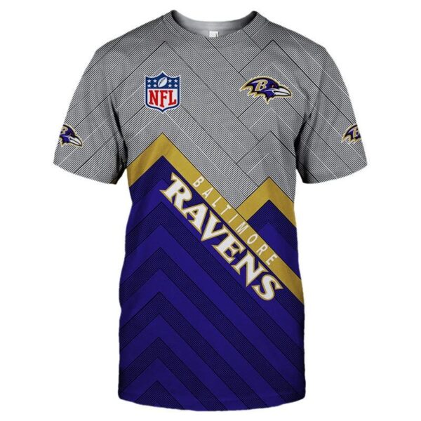 nfl Baltimore Ravens Short Sleeve football 3d T shirt custom fan