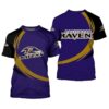 nfl Baltimore Ravens curve Style football 3d T-shirt custom fan nfl Baltimore Ravens curve Style football 3d T shirt custom fan
