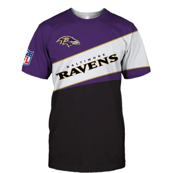 nfl Baltimore Ravens new style football T shirt 3D custom fan