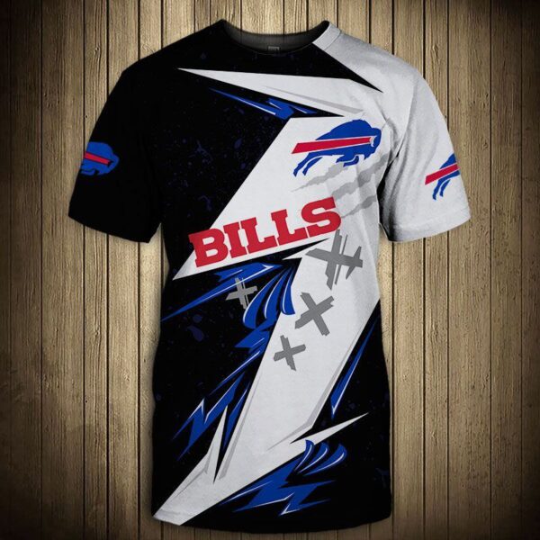 nfl Buffalo Bills Thunder graphic football 3d T shirt custom fan