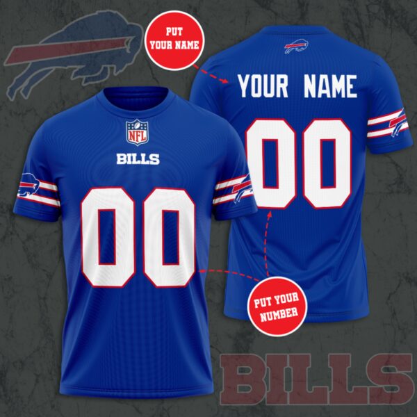 nfl Buffalo Bills football T shirt 3D Custom Your Name