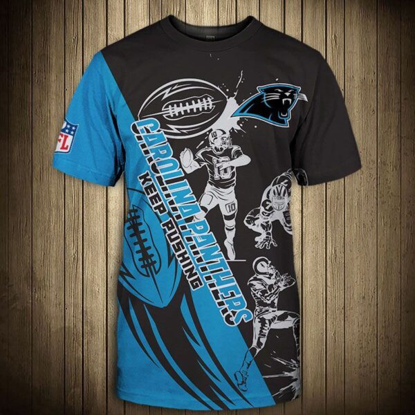 nfl Carolina Panthers Graphic Cartoon player football 3d T shirt custom fan