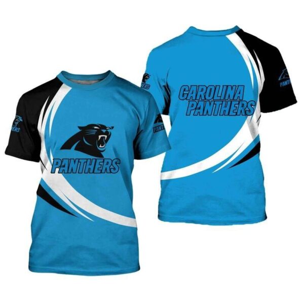 nfl Carolina Panthers curve Style football 3d T shirt custom fan