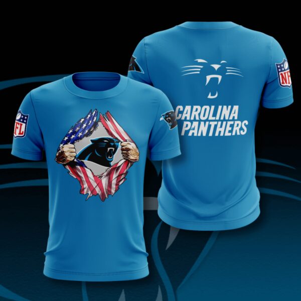 nfl Carolina Panthers football T shirt 3D custom For Fans