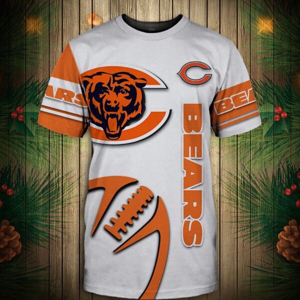 nfl Chicago Bears Graphic balls football 3d T shirt custom fan