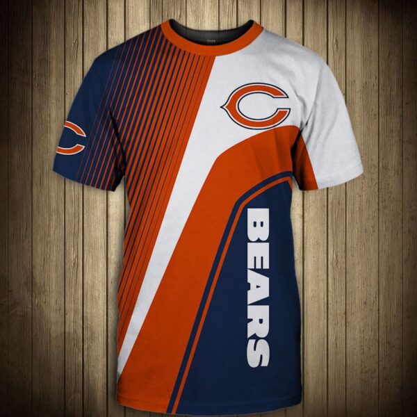 nfl Chicago Bears Short Sleeve O Neck football T shirt 3D custom fan