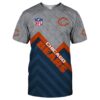 nfl Chicago Bears Short Sleeve football 3d T-shirt custom nfl Chicago Bears Short Sleeve football 3d T shirt custom
