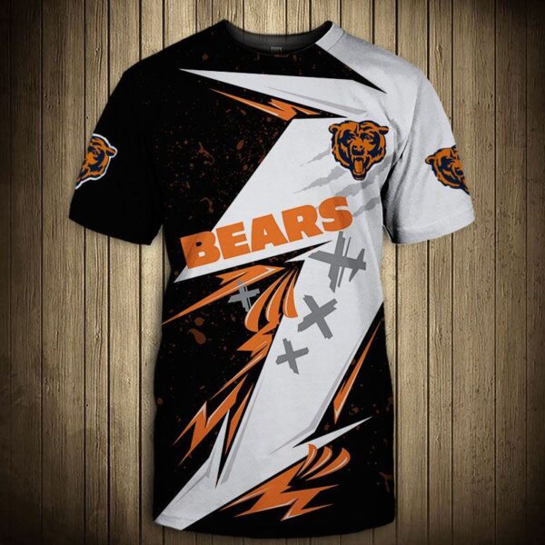 nfl Chicago Bears Thunder graphic football 3d T shirt custom fan
