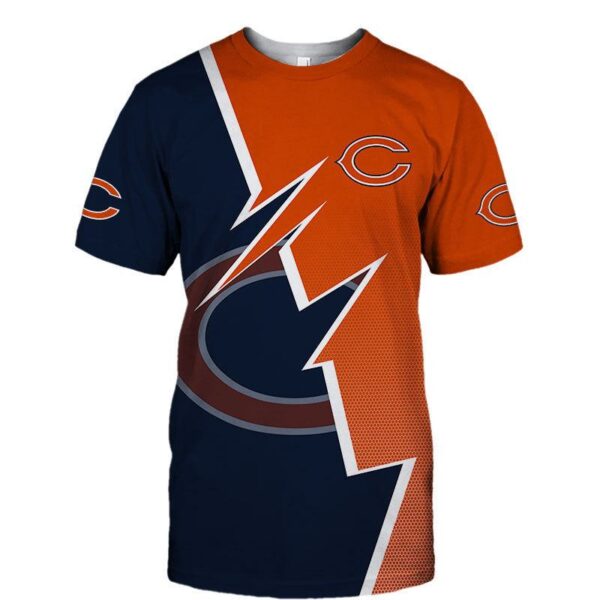 nfl Chicago Bears Zigzag graphic Summer football 3d T shirt custom fan