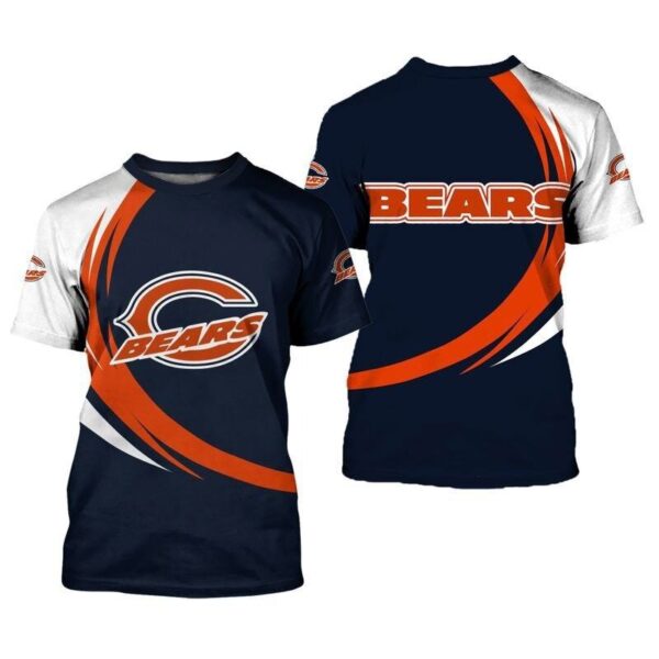 nfl Chicago Bears curve Style football 3d T shirt custom fan