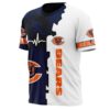 nfl Chicago Bears graphic heart ECG line football 3d T-shirt custom fan nfl Chicago Bears graphic heart ECG line football 3d T shirt custom fan
