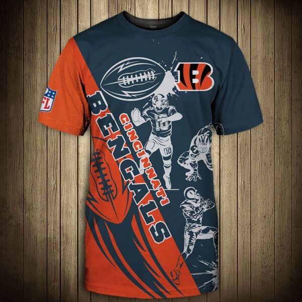 nfl Cincinnati Bengals Graphic Cartoon player football 3d T shirt custom fan