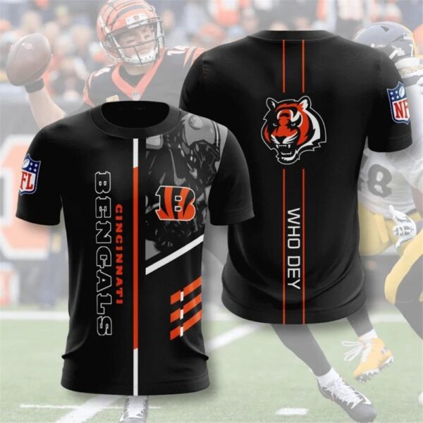 nfl Cincinnati Bengals Performance football T shirt 3D custom fan