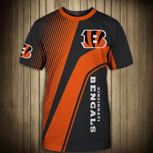 nfl Cincinnati Bengals Short Sleeve O Neck football T shirt 3D custom fan