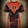 nfl Cincinnati Bengals lightning graphic football 3d T-shirts custom fan nfl Cincinnati Bengals lightning graphic football 3d T shirts custom fan