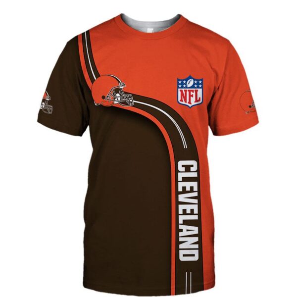 nfl Cleveland Browns football 3d T shirt custom fan