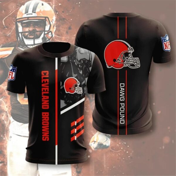 nfl Cleveland Browns football Performance T shirt 3D custom fan