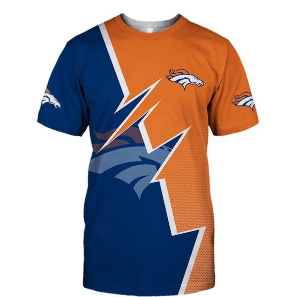 nfl Denver Broncos Zigzag graphic Summer football 3d T shirt custom fan