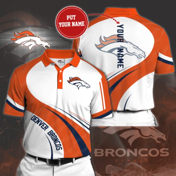 nfl Denver Broncos football 3d Polo shirt custom For Fan