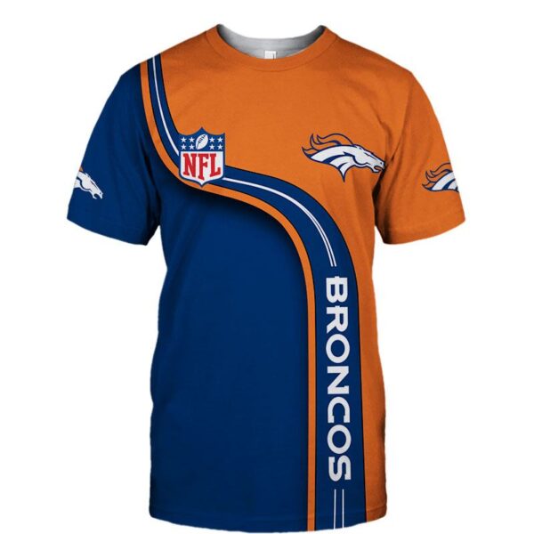 nfl Denver Broncos football 3d T shirt custom fan