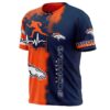 nfl Denver Broncos graphic heart ECG line football 3d T-shirt custom fan nfl Denver Broncos graphic heart ECG line football 3d T shirt custom fan