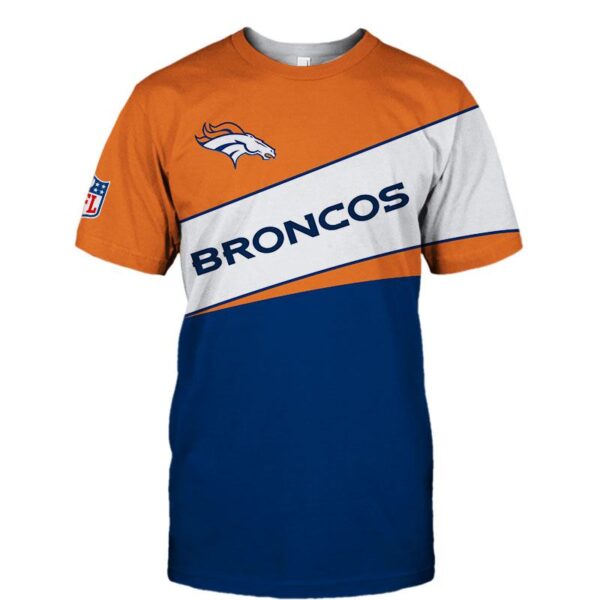 nfl Denver Broncos new style football T shirt 3D custom fan