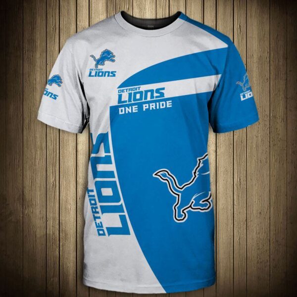 nfl Detroit Lions One pride football T shirt 3D custom for fans