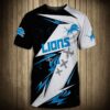 nfl Detroit Lions Thunder graphic football 3d T-shirt custom fan nfl Detroit Lions Thunder graphic football 3d T shirt custom fan