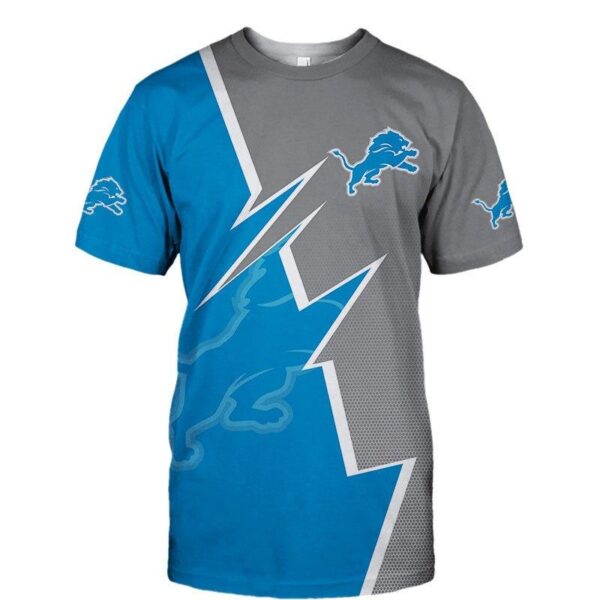 nfl Detroit Lions Zigzag graphic Summer football 3d T shirt custom fan