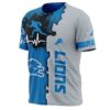 nfl Detroit Lions graphic heart ECG line football 3d T-shirt custom fan nfl Detroit Lions graphic heart ECG line football 3d T shirt custom fan