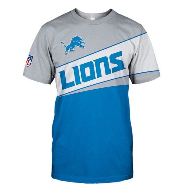 nfl Detroit Lions new style football T shirt 3D custom fan