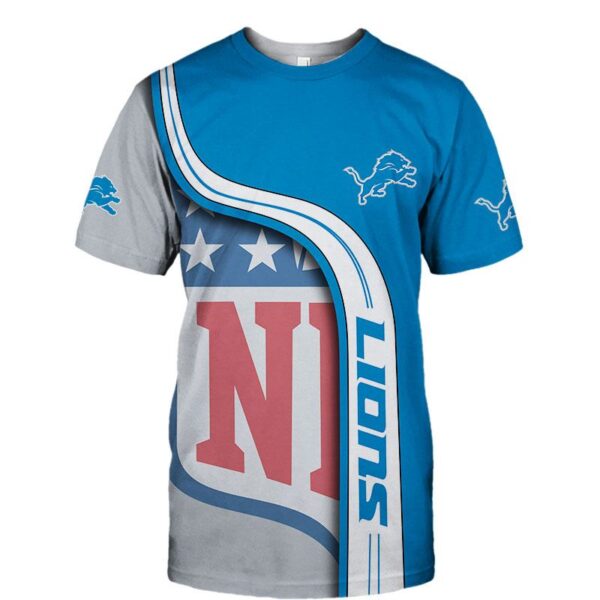 nfl Detroit Lions summer football T shirt 3D custom fan