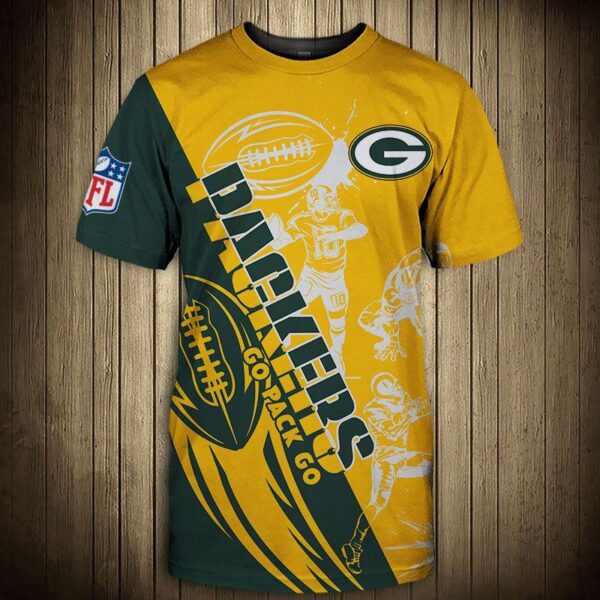 nfl Green Bay Packers Graphic Cartoon player football 3d T shirt custom