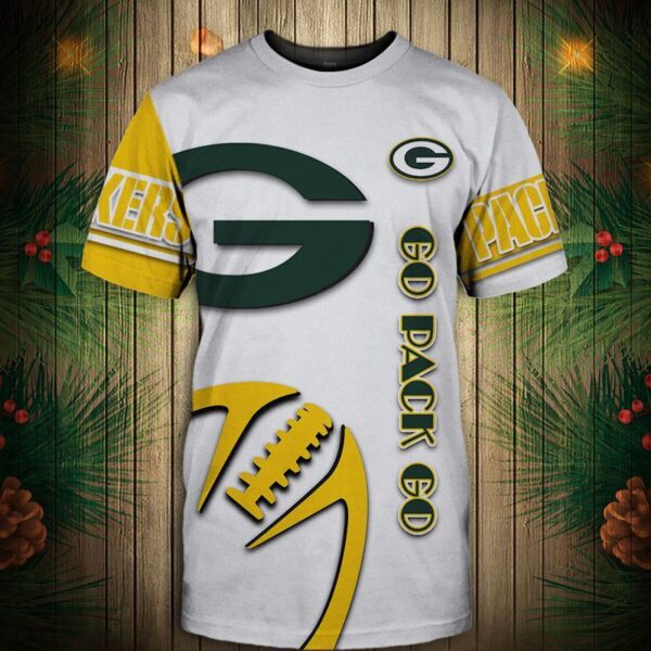 nfl Green Bay Packers Graphic balls football 3d T shirt custom fan