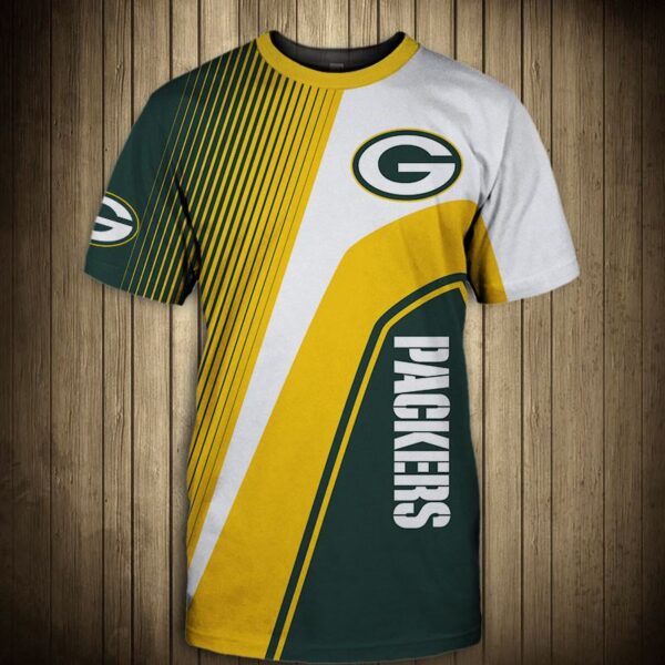 nfl Green Bay Packers Short Sleeve O Neck football T shirt 3D custom fan