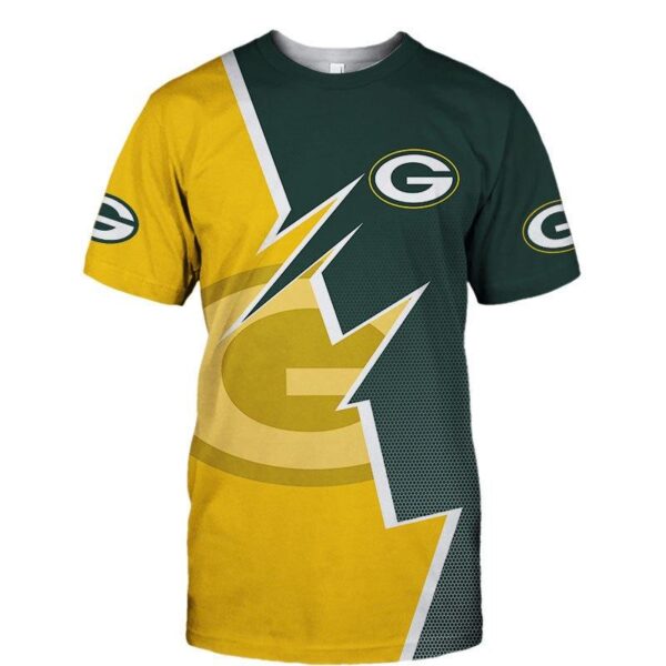 nfl Green Bay Packers Zigzag graphic Summer football 3d T shirt custom fan