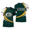 nfl Green Bay Packers curve Style football 3d T-shirt custom fan nfl Green Bay Packers curve Style football 3d T shirt custom fan