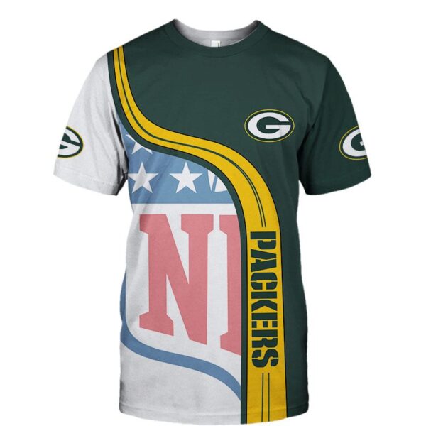 nfl Green Bay Packers summer football T shirt 3D custom fan