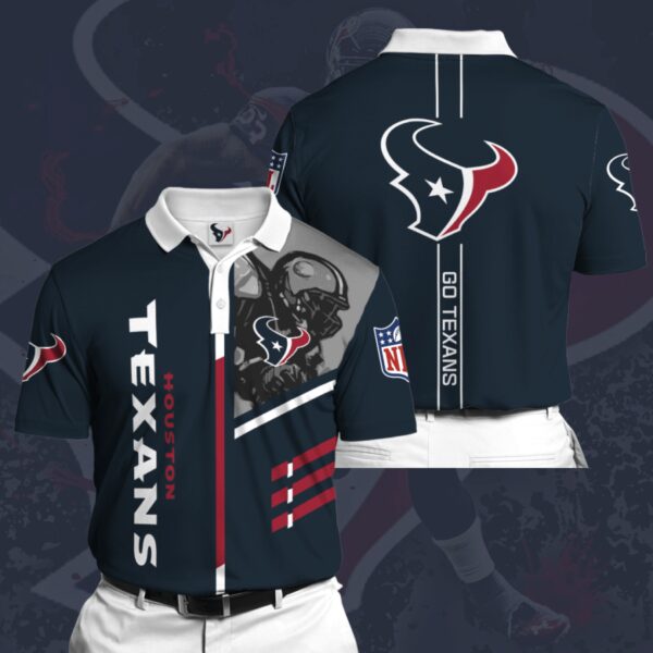 nfl Houston Texans football 3d Polo shirt custom fan
