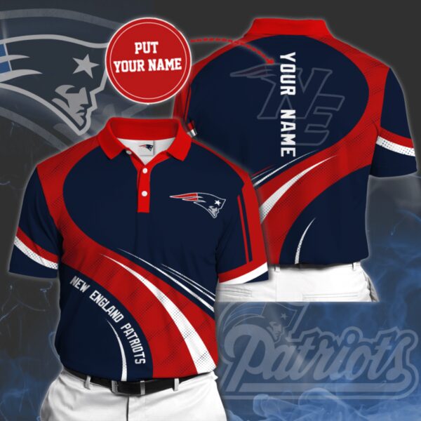 nfl New England Patriots football 3d Polo shirt custom for fan