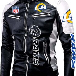 nfl Buffalo Bills classic biker leather jacket custom for fan