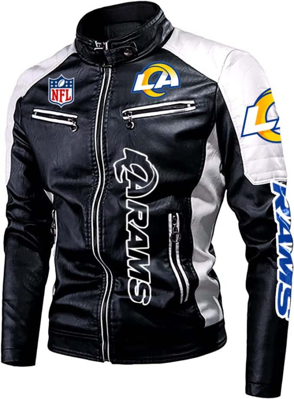 nfl Buffalo Bills classic biker leather jacket custom for fan