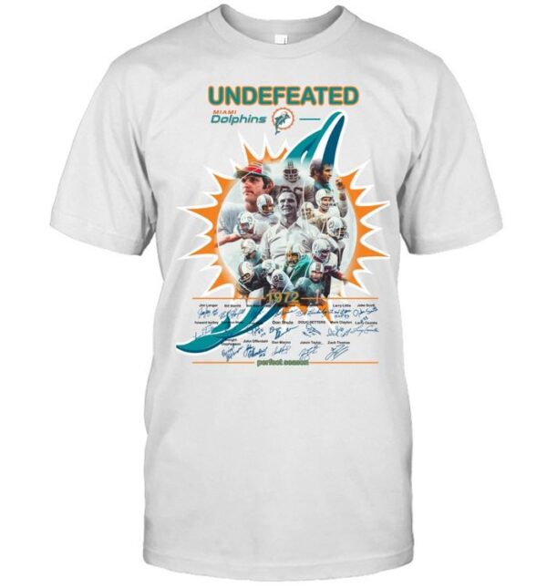 nfl miami dolphins team perfect season 1972 undefeated t-shirt custom