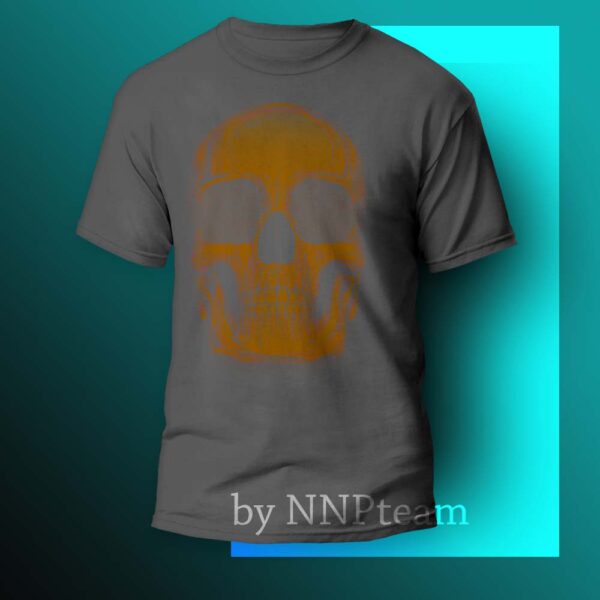 skull art t-shirt print for halloween