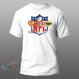 supper heros in NFL championship t-shirt unisex for fans